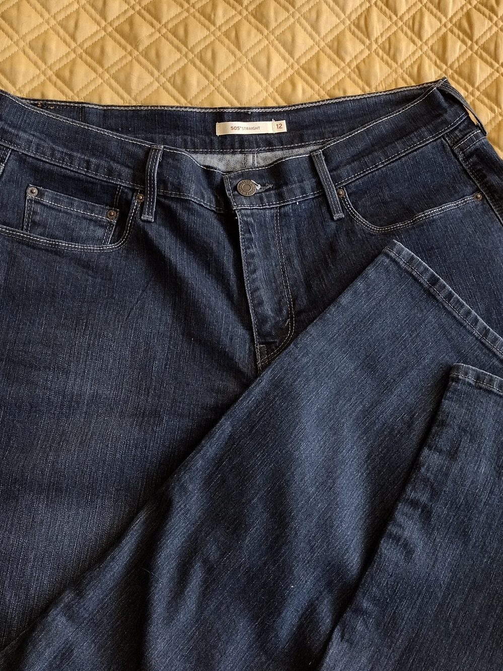 Levi's Women's 505 Straight Fit Dark  Jeans
